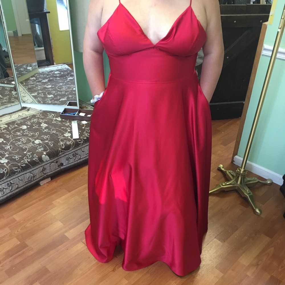 Red David’s Bridal Prom Dress